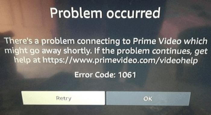 Amazon Prime Video 錯誤1061