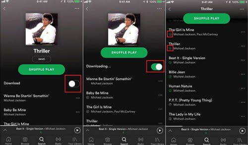 在手機上下載Spotify 播放清單