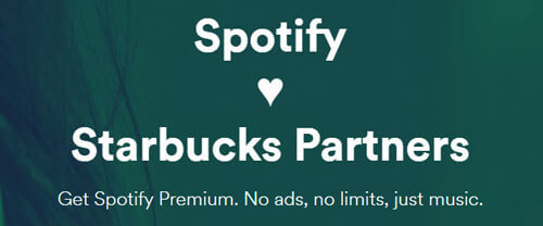 透過starbucks 獲取spotify premium