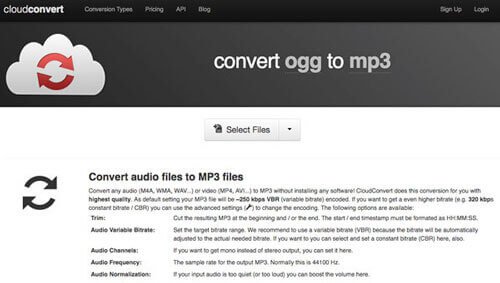 透過cloudconvert ogg 轉mp3 