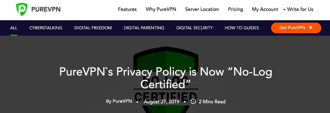 PureVPN 隱私政策