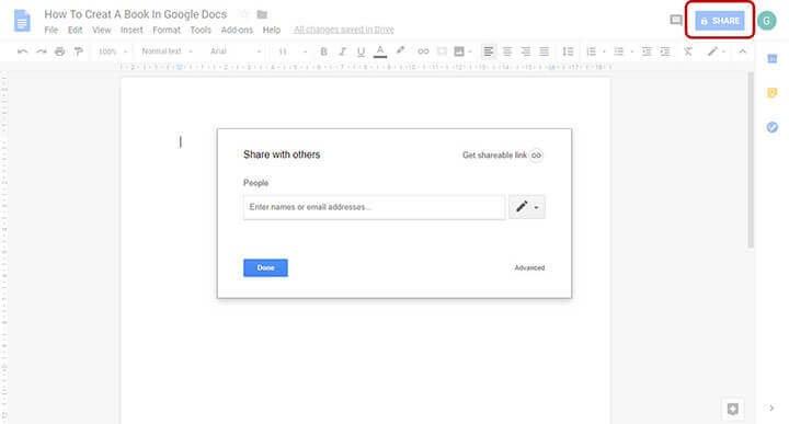 共享Google Docs