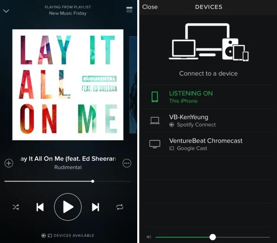 透过Chromecast 將Spotify 投放到三星電視